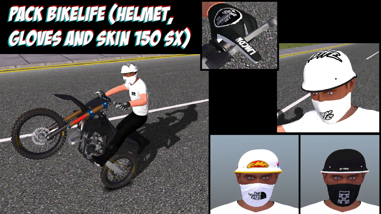 Pack Bikelife (Helmet, Gloves And Skin 150 SX) – MXB-Mods.com